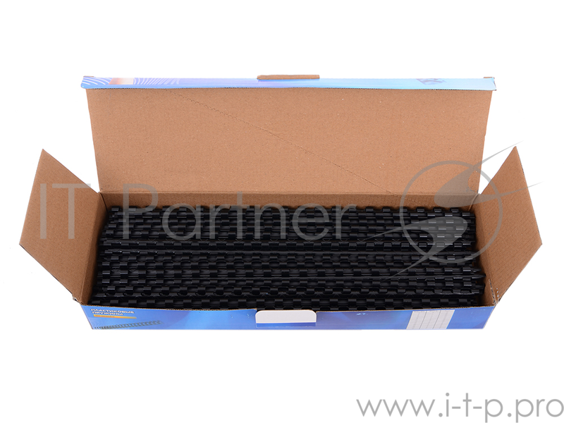 Пружины для переплета пластиковые Office Kit 4.5мм (на 2-15 листов) черный (100шт) (BP2136)