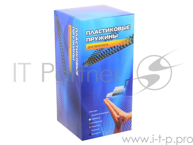 Пружины для переплета пластиковые Office Kit / ? 25 мм / 220 листов A4 / 50 шт в упаковке / белый.