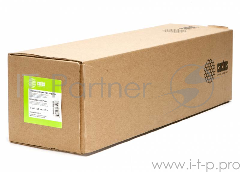 Универсальная инженерная бумага Cactus CS-LFP80-620175 без покрытия А1+,620ммх175м. 80 г/кв.м втулка 76,2мм (3”)