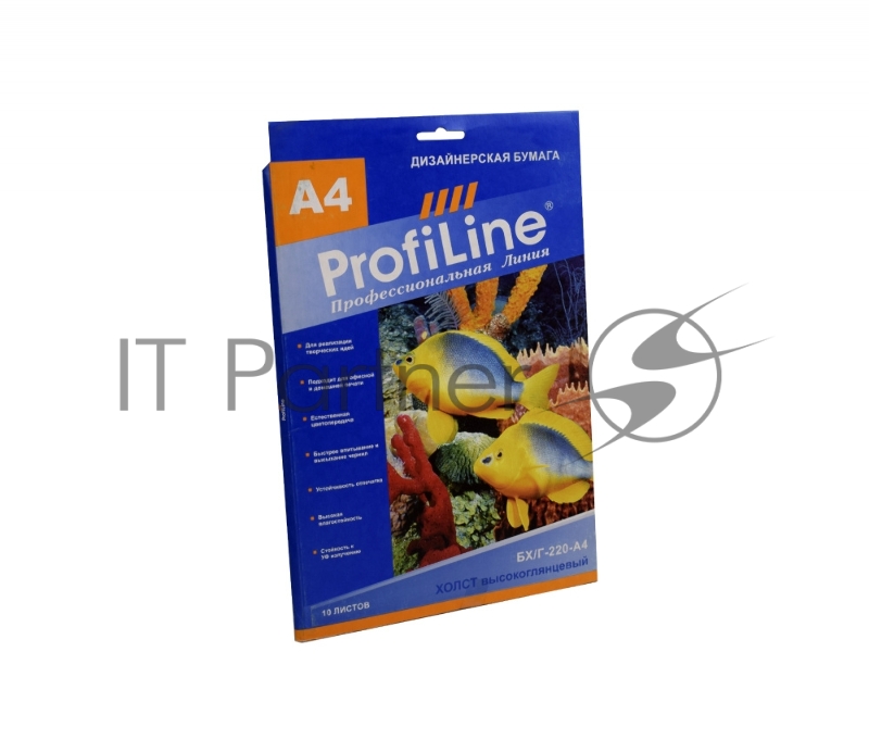 БХ/Г-220-А4-10 ХОЛСТ высокоглянцевый, 220г/м2, А4, 10л, 1440 dpi