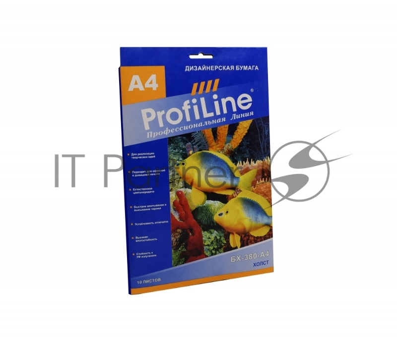 БХ-380-А4-10 ХОЛСТ на основе хлопка, 380г/м2, А4, 10л, 1440 dpi