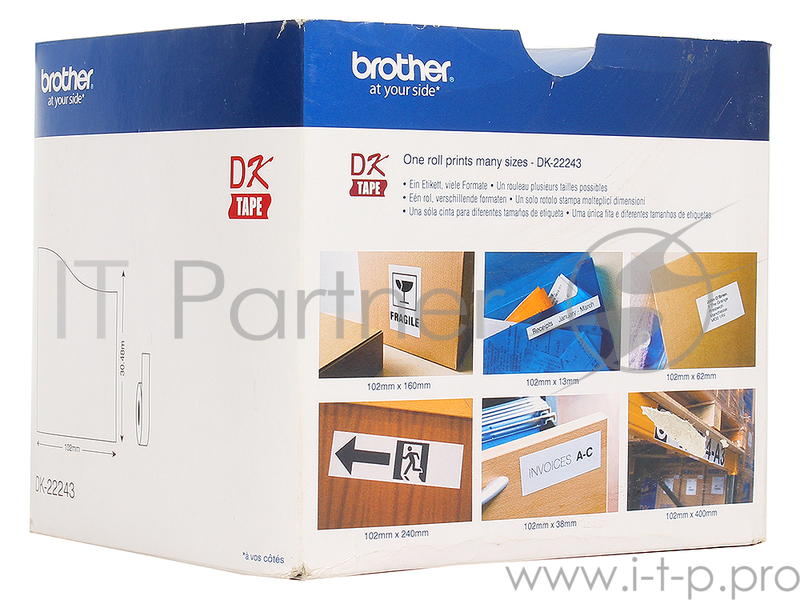 Бумажная клеящаяся лента Brother DK22243 (белая, ширина 102 мм)