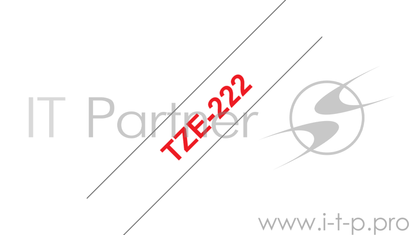 Наклейка ламинированная TZ-E222 (9 мм красн/бел,TZ-222)