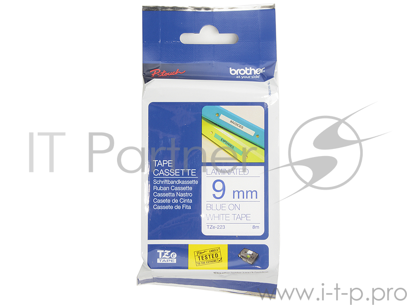 Наклейка ламинированная TZ-E223 (9 мм син/бел)