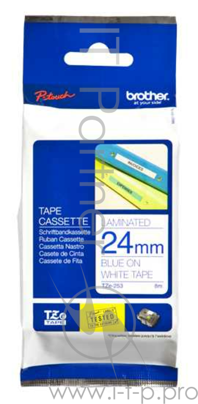 Наклейка ламинированная TZ-E253 (24 мм син/бел)
