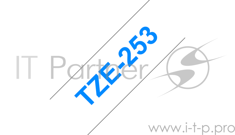 Наклейка ламинированная TZ-E253 (24 мм син/бел)