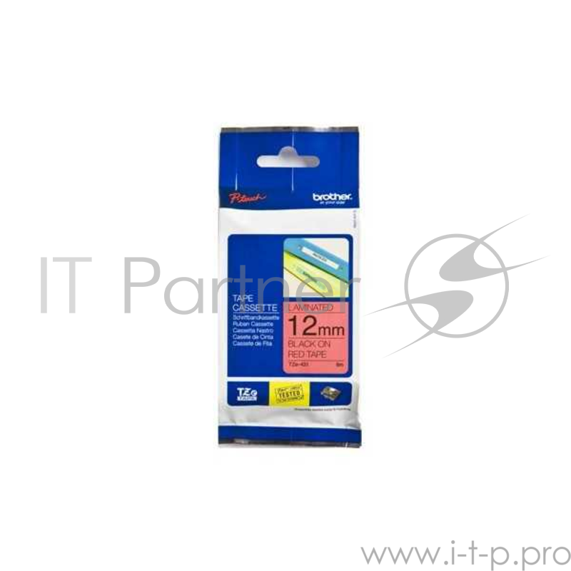 Наклейка ламинированная TZ-E431 (12 мм черн/красн,TZ-431)