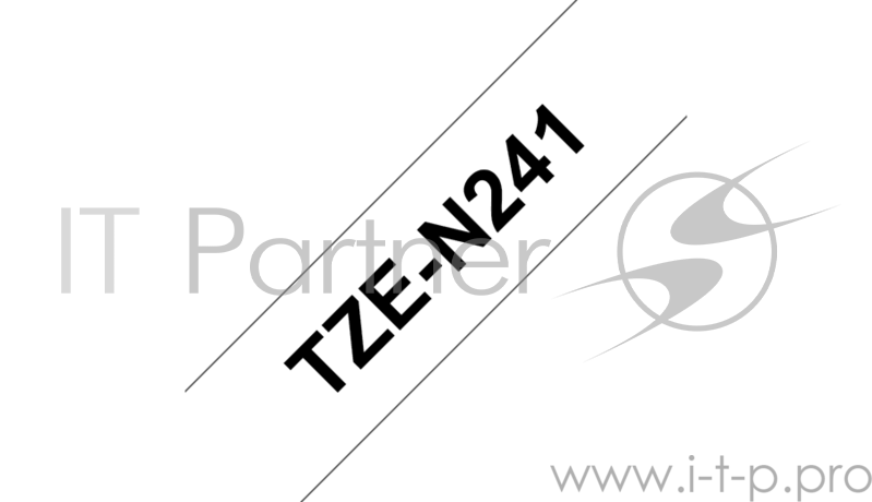 Наклейка НЕламинированная TZ-EN241 (18 мм чёрн/бел,TZ-N241)