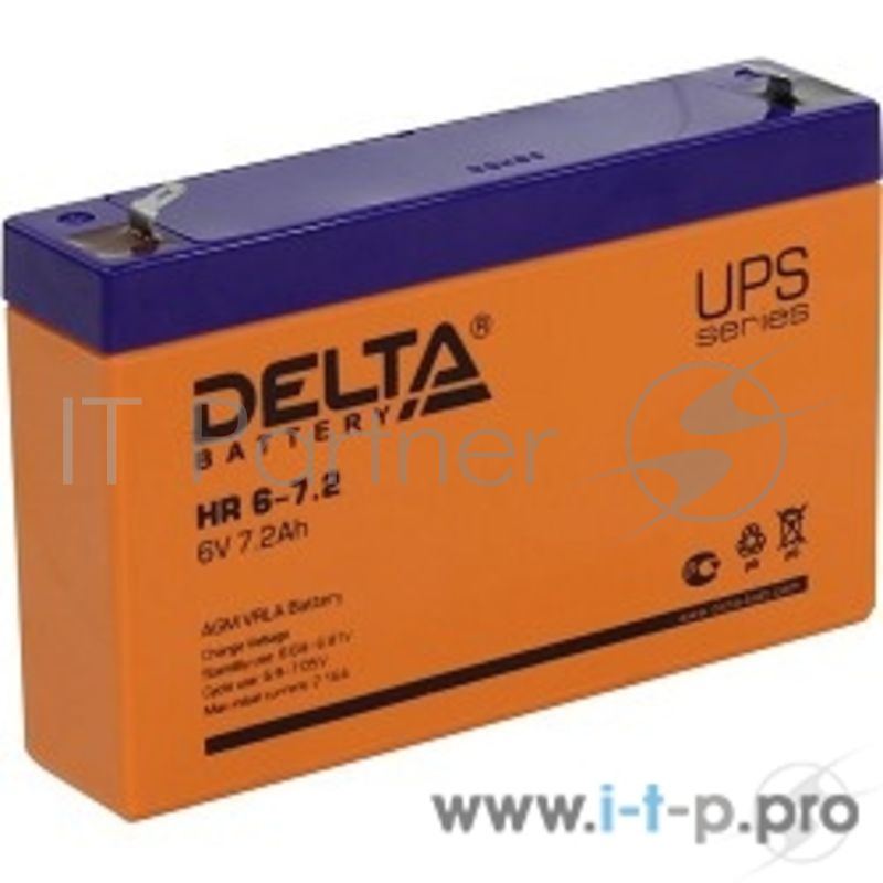 батареи Delta HR 6-7.2 (7.2 Ач, 6В) свинцово- кислотный аккумулятор