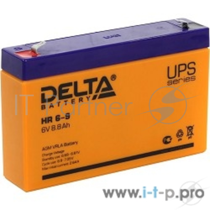 батареи Delta HR 6-9 (634W) (9 Ач, 6В) свинцово- кислотный аккумулятор