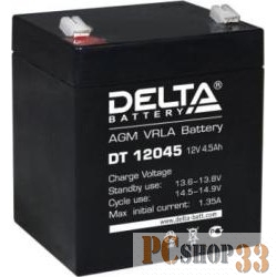 батареи Delta DT 12045 (4.5 Ач, 12В) свинцово- кислотный аккумулятор