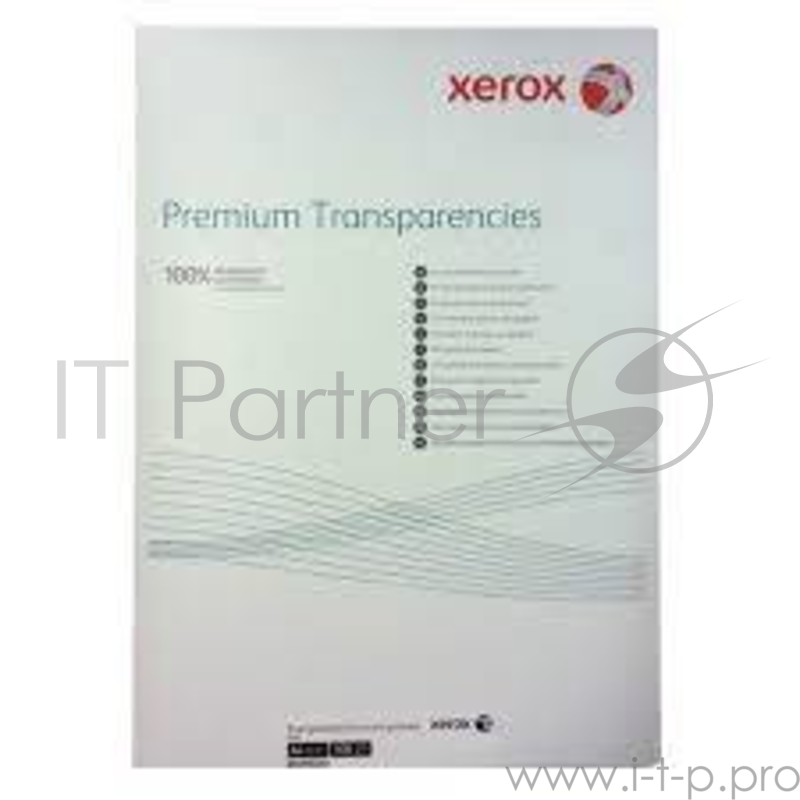 Пленка XEROX Transparency Premium Universal A4,100г/м,100л.длялазерной печати, прозрачная.