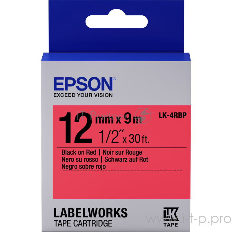 Термолента Tape - LC4RBP9 Pastel Blk/Red 12/9