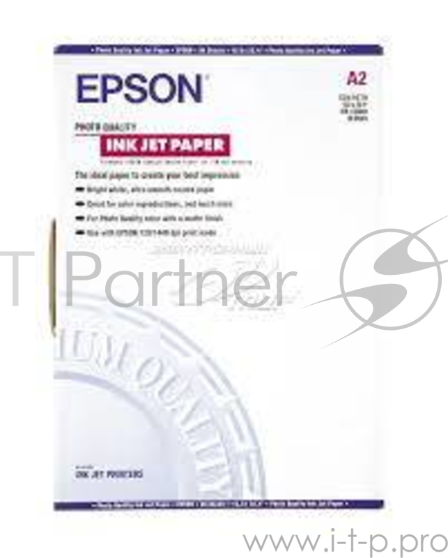 Фотобумага EPSON Матовая высокого качества, 105 г/м2, A2 (29,7X42)/30л.