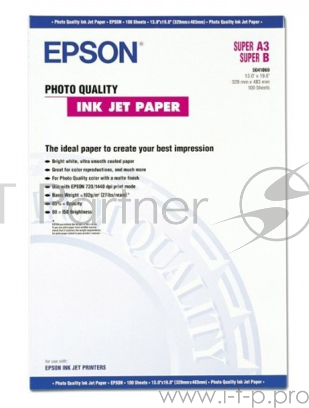 Бумага Epson C13S041069 A3/102г/м2/100л.