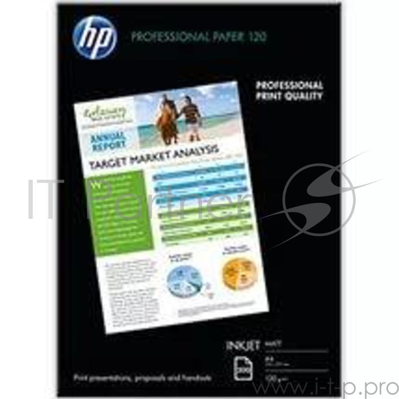 Фотобумага HP Двухсторонняя Матовая Профессиональная, 120г/м2, A4 (21X29,7), 200 л.