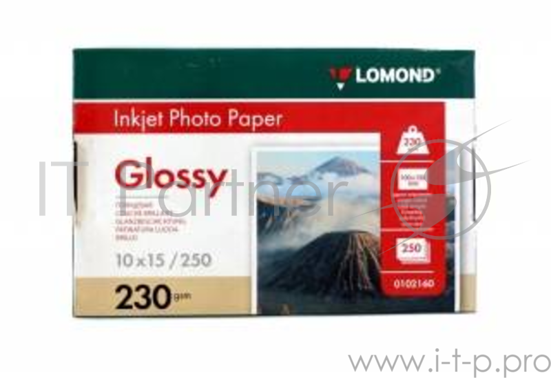 Фотобумага LOMOND Односторонняя Глянцевая для струйной печати, A6, 230 г/м2, 250 листов