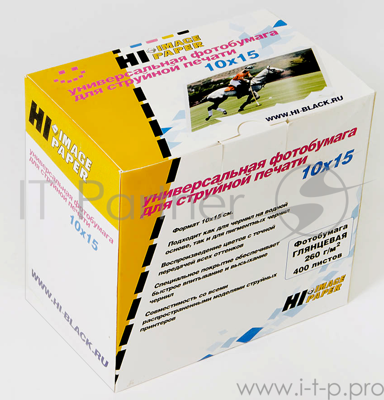 Фотобумага глянцевая односторонняя (Hi-image paper) 10x15, 260 г/м, 400 л.