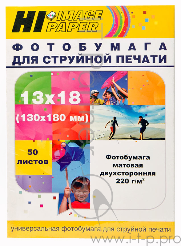 Фотобумага матовая двусторонняя (Hi-image paper) 13x18, 220 г/м, 50 л.