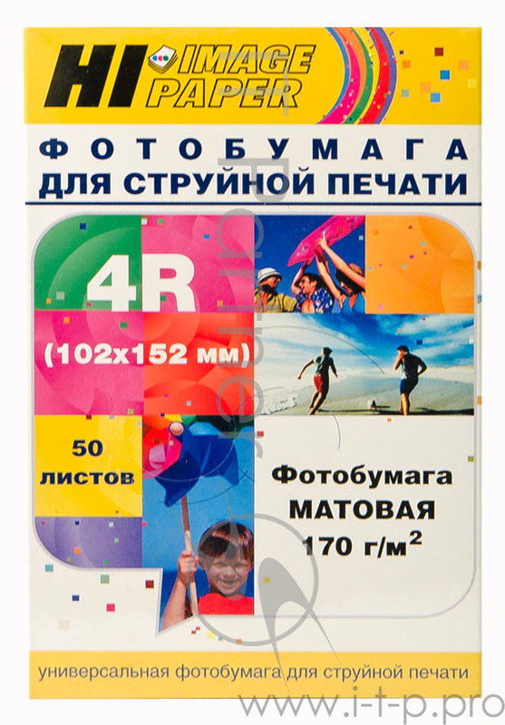 Фотобумага матовая односторонняя (Hi-image paper) 102х152, 170 г/м, 50 л.