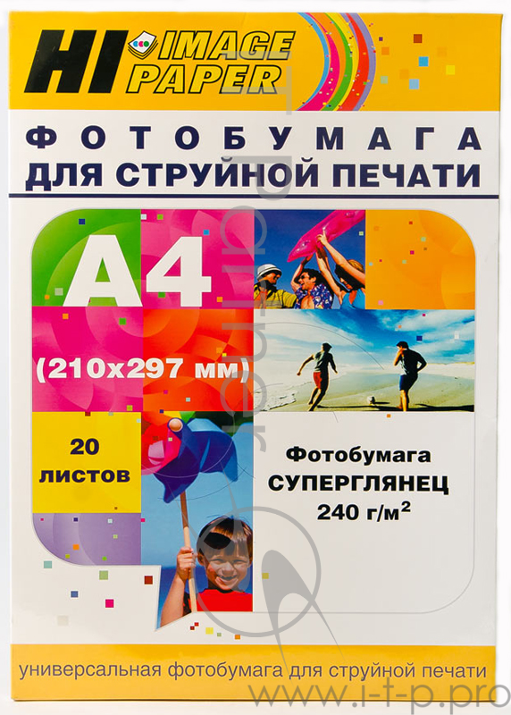 Бумага Hi-Black A2122/ PH240-A4-20 Фотобумага суперглянец односторонняя (Hi-image paper) A4, 240 г/м, 20 л.