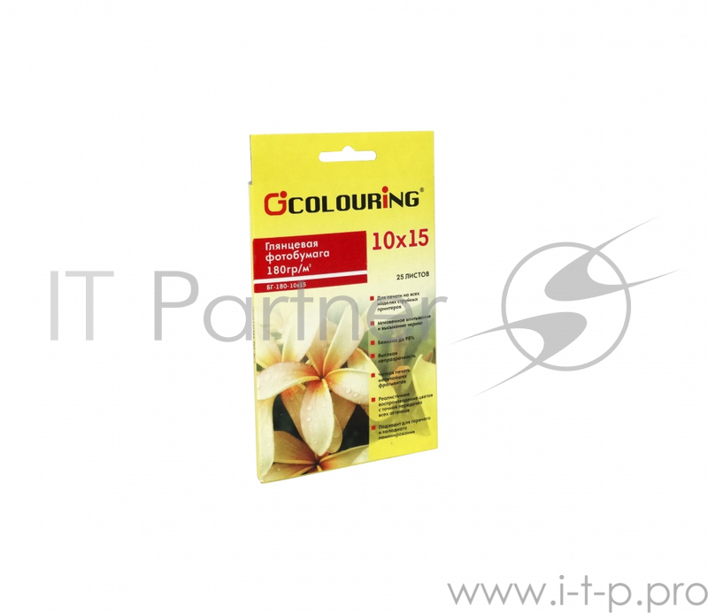 Фотобумага CG-БГ-180-10х15-25 глянцевая, 180г/м2, 10х15см, 2880 dpi 25л