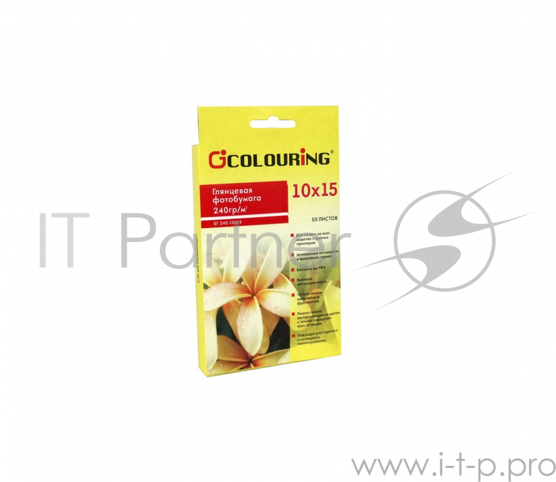 Фотобумага CG-БГ-240-10x15-50 высокоглянцевая, 240 г/м2, 10x15, 50 листов,5760 dpi (*)