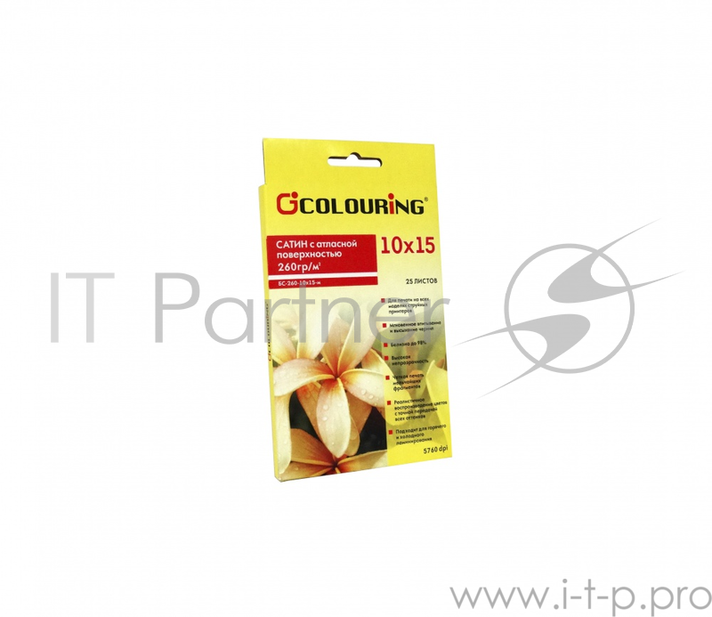 Фотобумага CG-БС-260-10х15-м-25 микропористая сатин, 260 г/м2, 10х15, 25 листов, 5760 dpi (Mi) КГф25-25