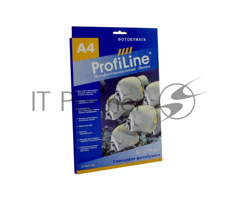 БГ-210-А4-25 Фотобумага глянцевая, 210 г/м2, А4, 25 л, 2880 dpi