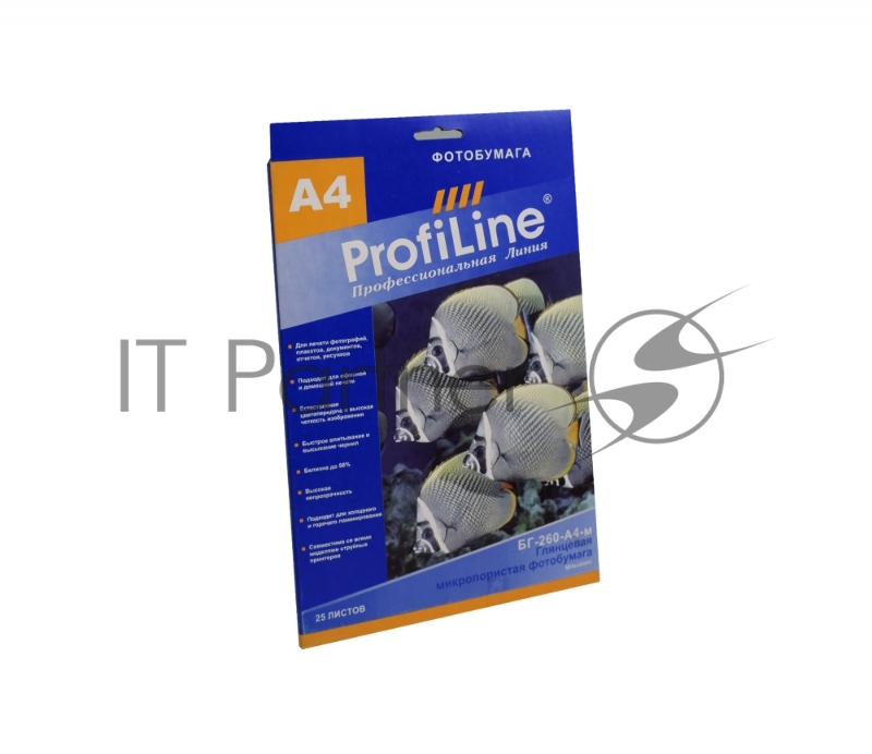 БГ-260-А4-м-25 Фотобумага микропористая глянцевая, 260 г/м2, А4, 25 л, 5760 dpi (Mi)