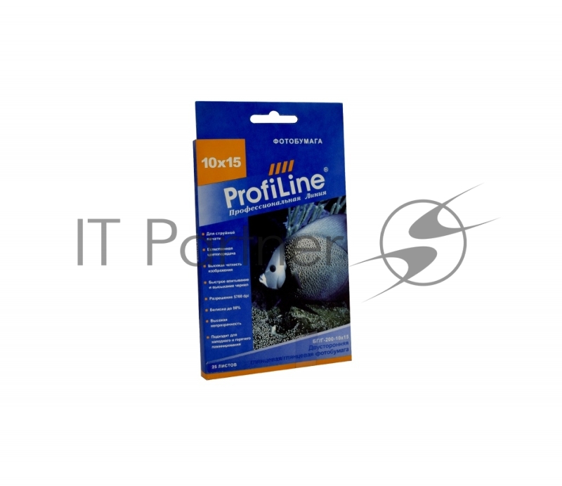 БГ/Г-200-10х15-25 Фотобумага двусторонняя глянцевая, 200 г/м2, 10x15, 25 л, 2880 dpi
