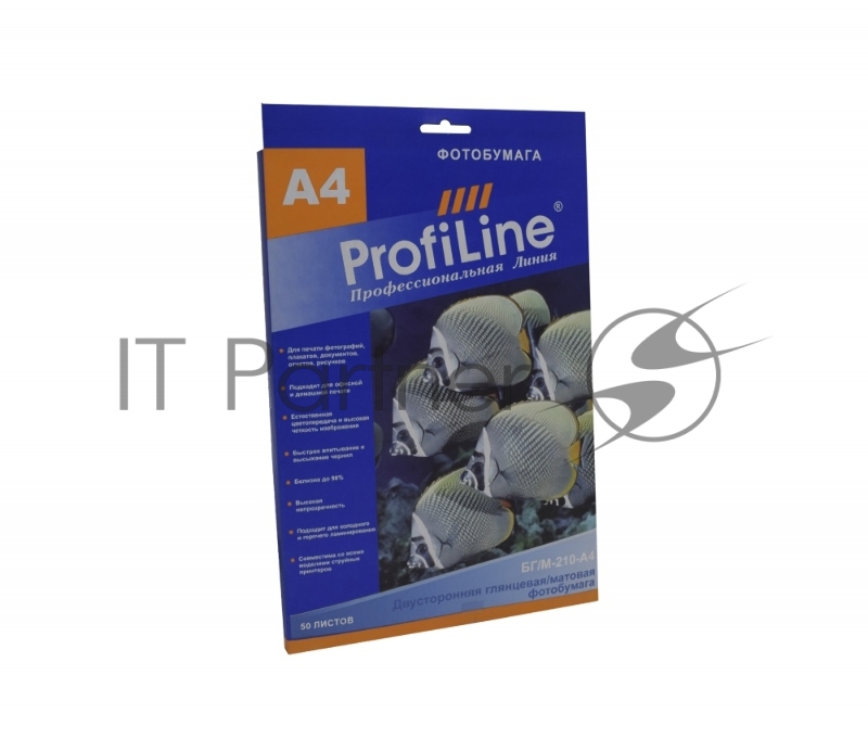 БГ/М-210-А4-50 Фотобумага двухсторонняя глянцевая/матовая, 210 г/м2, А4, 50л, 5760 dpi (Mi)