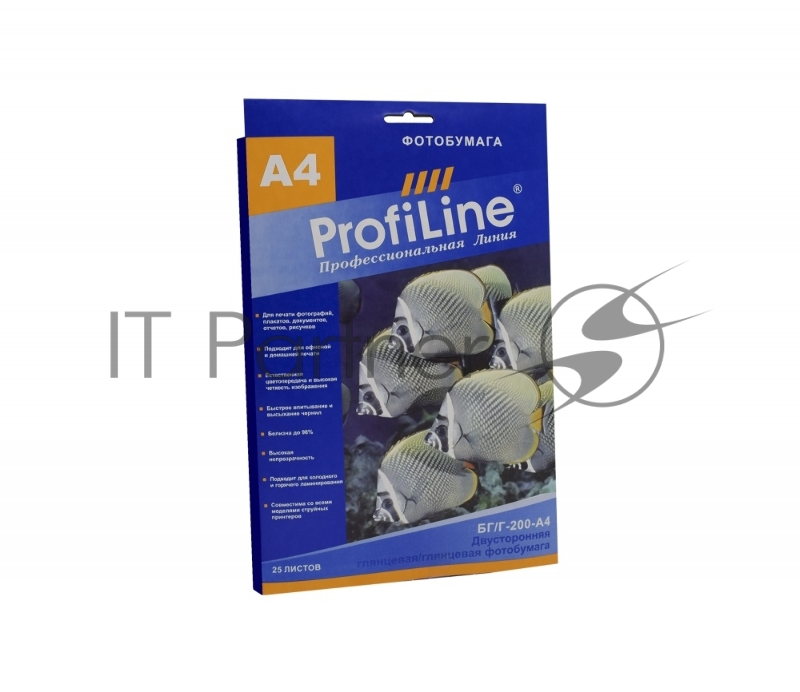 БГ/Г-200-А4-25 Фотобумага двусторонняя глянцевая, 200 г/м2, А4, 25 л, 2880 dpi