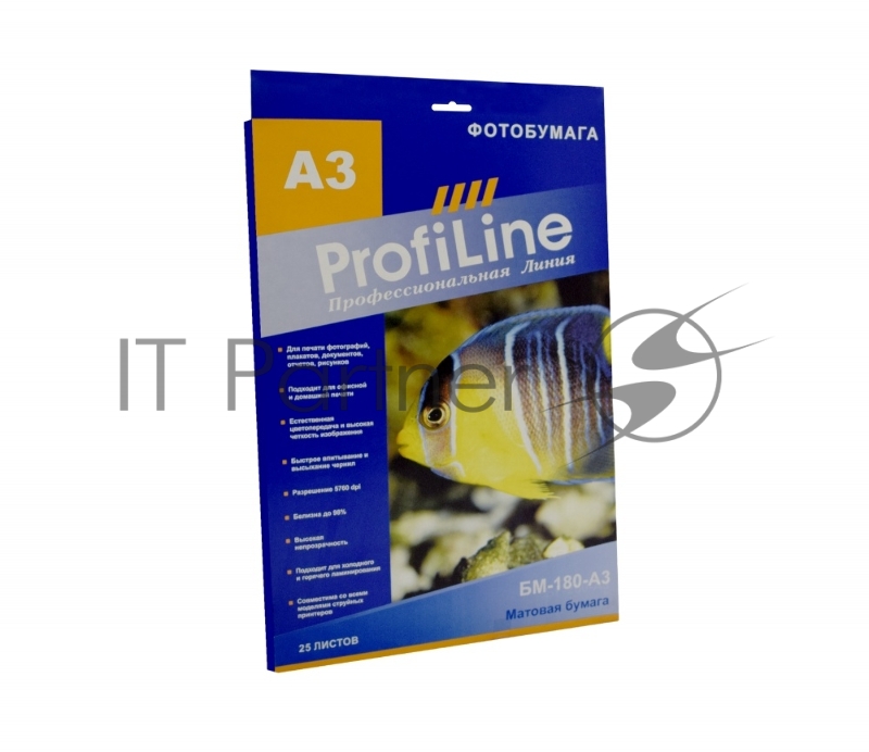 БМ-180-А3-25 Фотобумага матовая, 180 г/м2, А3, 25 л, 2880 dpi