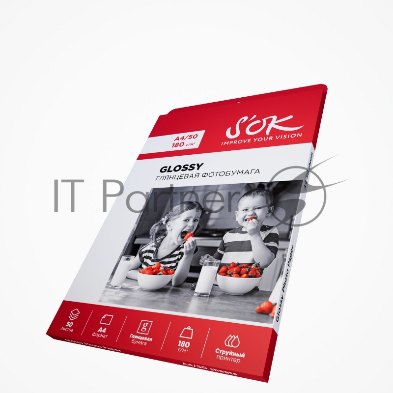 Фотобумага CC Glossy 180gsm A4*50 // Глянцевая 180г/м2 формат А4 50 листов