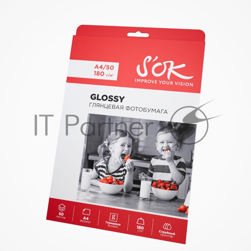 Фотобумага CC Glossy 180gsm A4*50 // Глянцевая 180г/м2 формат А4 50 листов