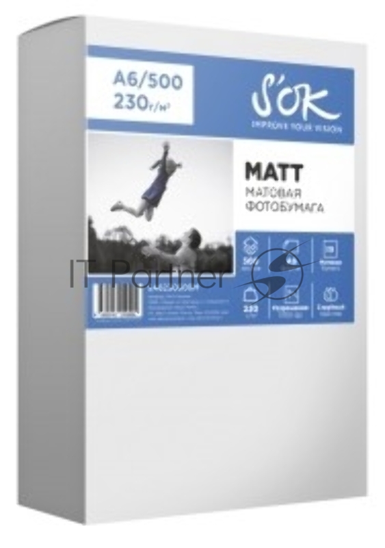 Фотобумага CC Matte 230gsm A6*500 // Матовая 230г/м2 формат А6 500 листов