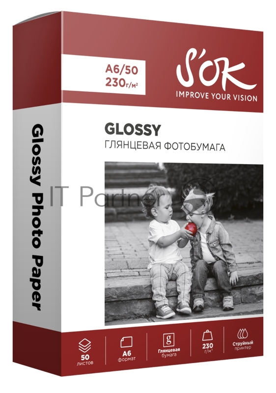 Фотобумага CC Glossy 230gsm A6*50 // Глянцевая 230г/м2 формат А6 50 листов
