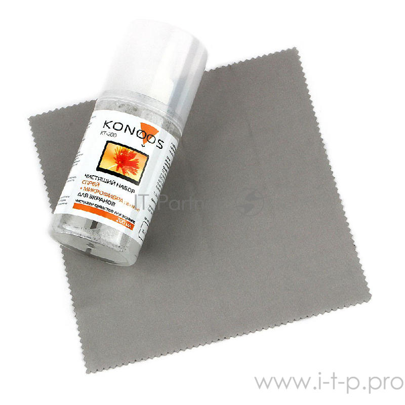 Набор Konoos для ЖК-экранов KT-200 (спрей 200мл +салфетка)