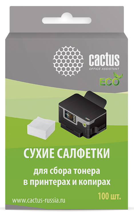 Салфетки Cactus CS-P2003E для принтеров и копиров 100шт сухих