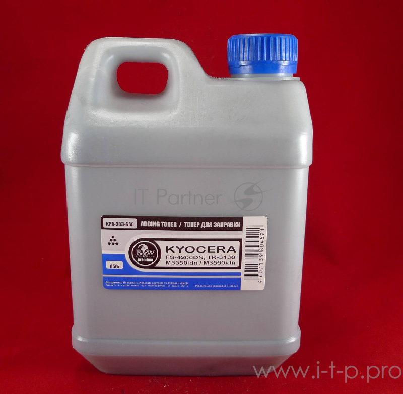 Тонер Kyocera TK-3130, FS-4200DN/4300DN, M3550idn/M3560idn (кан. 650г) B&W Premium (Tomoegawa) фас Россия