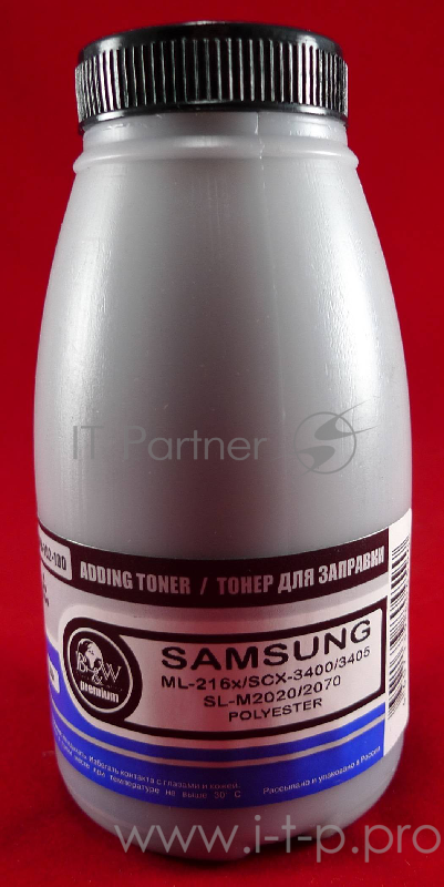Тонер SAMSUNG ML-2160/2162/2165/2168/SCX-340 SL-M2020/2070 Polyester (фл, 100г) B&W Premium фас России