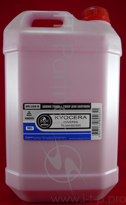 Тонер Kyocera Universal (TK-590/540/550/560/570/580/89 magenta (кан. 1кг) B&W Premium (Mitsubishi/MKI) фас России