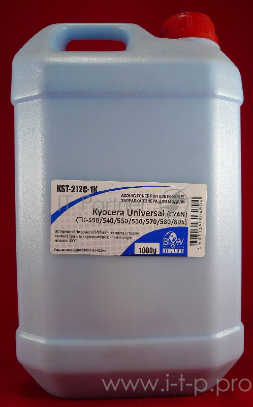 Тонер Kyocera Universal (TK-590/540/550/560/570/580/89 cyan (кан. 1кг) B&W Standart (Tomoegawa) фас России
