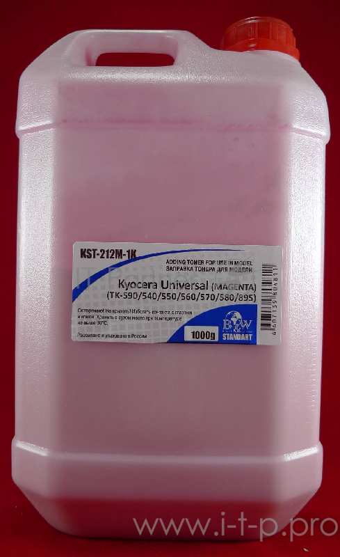 Тонер Kyocera Universal (TK-590/540/550/560/570/580/89 magenta (кан. 1кг) B&W Standart (Tomoegawa) фас России