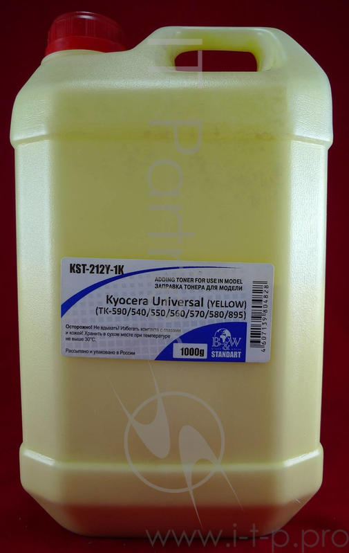 Тонер Kyocera Universal (TK-590/540/550/560/570/580/89 yellow (кан. 1кг) B&W Standart (Tomoegawa) фас России