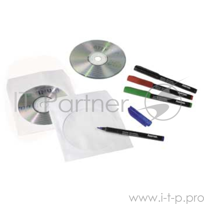 Конверт Hama на 1CD/DVD H-51174 белый (упак.:100шт)