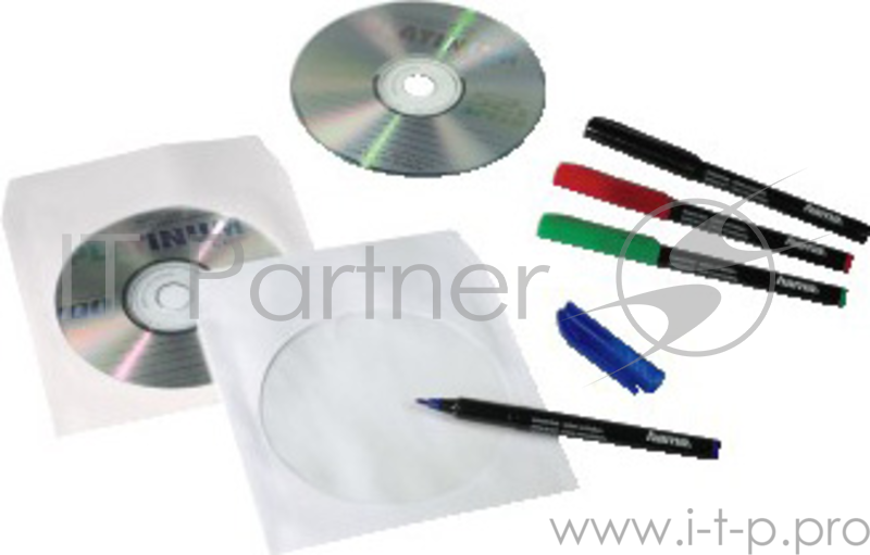 Конверт HAMA Конверты для CD/DVD бумажные с прозрачным окошком 100шт (белый) H-62672/H-49995/H-51174