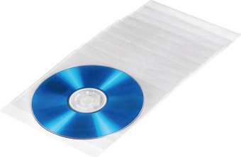 Конверт Hama на 1CD/DVD H-51095 прозрачный (упак.:100шт)