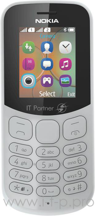 Мобильный телефон NOKIA 130 DS TA-1017 CREY (2017) A00028617 {1.8'' 160x128,MicroSD,2 Sim, BT}